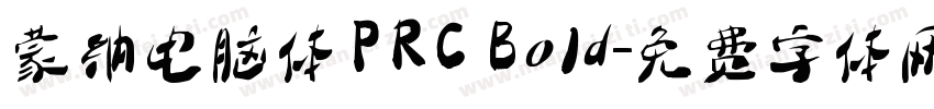 蒙纳电脑体 PRC Bold字体转换